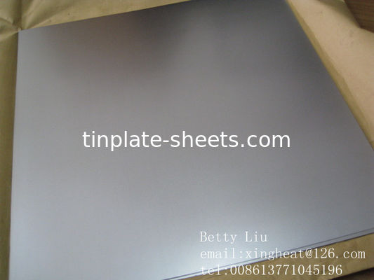 ใบกระดาษกระดาษหมึกเอเลคโทรลิสต์ที่มี BA Annealing JIS G3303/EN10202/ASTM624 หลักการจ่ายแบบ L/C/T/T/DP MOQ 25 ตันเมตร