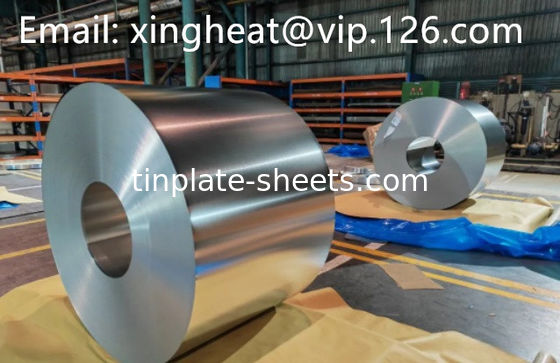 สายโค้ลหมึกตรงสําหรับกระป๋องอาหารและบรรจุ T2-T5 ความร้อน 1.1/1.1-5.6/5.6 ผิวเคลือบหมึก EN10202 มาตรฐาน ASTM624