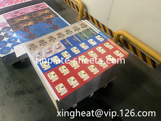 2- 6 สี พิมพ์ ทองเหลือง กระดาษเหล็ก 2.8/2.8 ลาก ทองเหลือง พิมพ์ ทองเหลือง สําหรับอาหารและสารเคมี