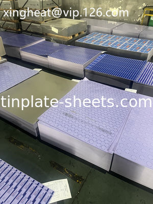ความต้านทานสนิม พิมพ์แผ่นกระดาษเหล็ก ขนาด 512mm-1100mm ความแข็งแรงสูง T3