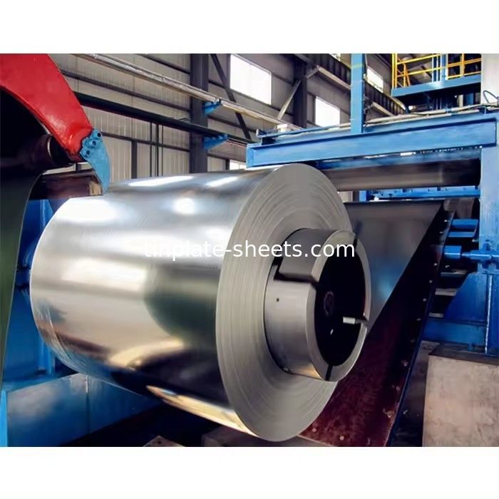 ความกว้าง 512-986 มิลลิเมตร Prime Electrolytic Tinplate coil tin coating 2.8/2.8 T4 T5 DR8 TS260 TH520