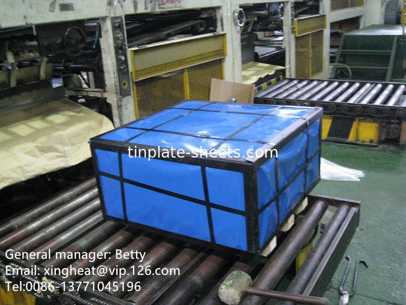 JIS G3303 EN10202 และ ASTM624 ใบกระดาษหมึกมาตรฐานในการตัดโรงงานสําหรับกระป๋องสารเคมีและอาหาร